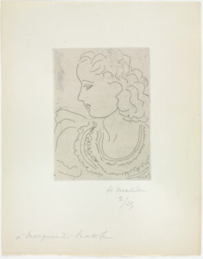 Profile of Young Woman, Lace Blouse