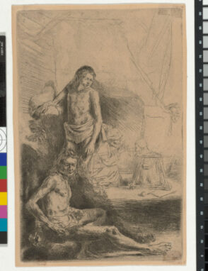 Male Nude, Seated and Standing