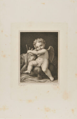 Cupid Sitting on a Pillow