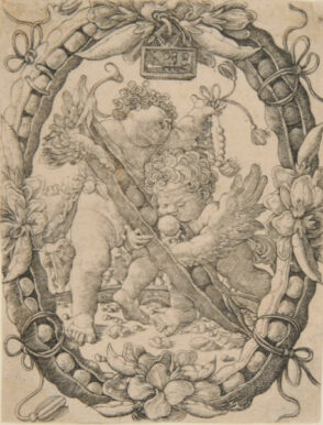 Two Putti with Peapods