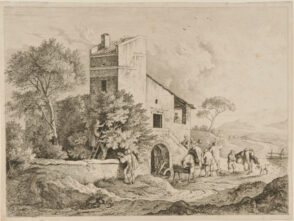 Peasants Outside an Italian Farm House