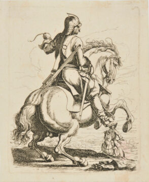 Rearing Horse, with Soldier on Back, to Right
