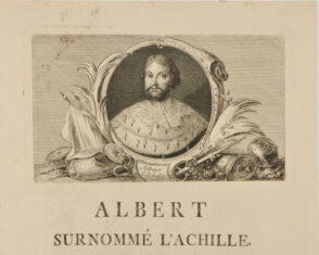 Opening vignette for the Life of the Elector (called “Achilles”) of Brandenburg