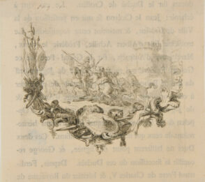 Vignette with Soldiers on Horseback, Fighting