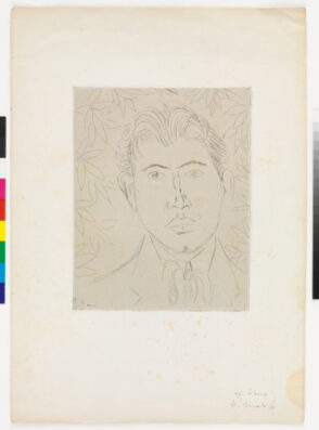 Head of a Man, Flowered Background