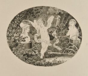 Cupid Crowning Bust of Minerva