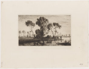 Landscape with Man Fishing