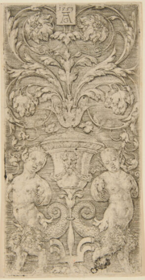 A Vase Between Two Chimeric Figures