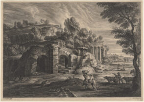 River Landscape with Women and Cattle