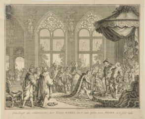 Taking Over of the Netherlands by Kaisar Charles V and His Son Philip