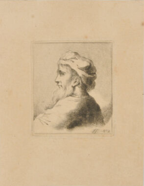 Profile of Man with Beard and Turban, Turned to Left