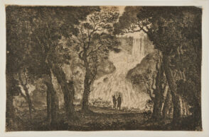 Forest Landscape with Waterfall