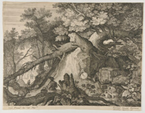 Landscape, with Gnarled Tree and Goats
