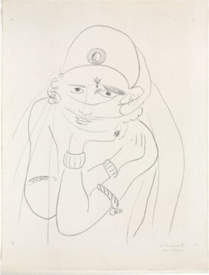 Figure voilée aux quatre bracelets