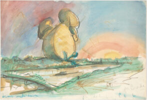 Proposed Colossal Monument for Battersea Park, London, Drum Set (1966)