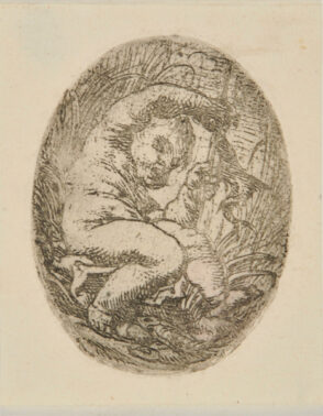 Child with Fishing Rod and Fish