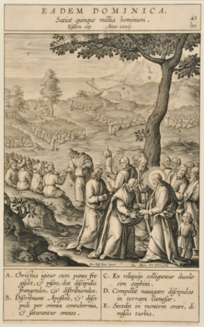 Eadem Dominica satiat quinque millia hominum