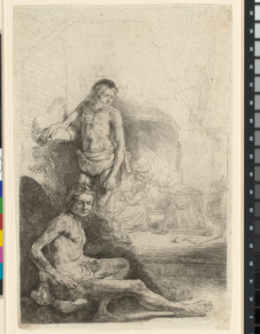 Studies from the Nude, one man seated and another standing