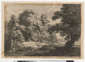 Landscape with Foot Bridge Over the Waterfall