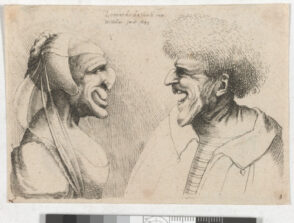 Woman with Hooked Nose and Man with Bushy Hair
