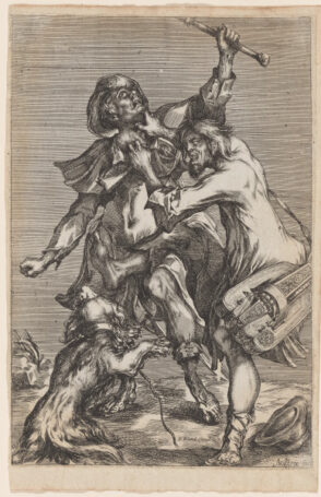 Two Beggars Fighting