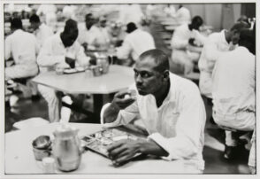 Convict in prison twenty calendar years, life sentence. Speaking is forbidden in the dining room, Ellis