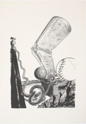 From the portfolio “The New Architectural Monuments of Baltimore City: Acrostical Structures by Jonathan Williams; Visionary Prints by John Sparks”