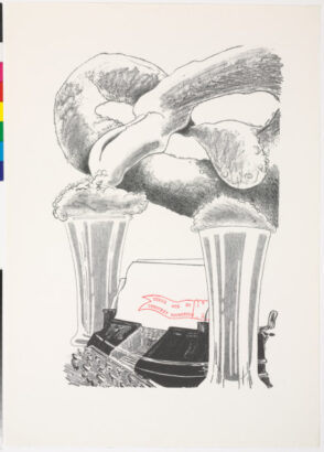 From the portfolio “The New Architectural Monuments of Baltimore City: Acrostical Structures by Jonathan Williams; Visionary Prints by John Sparks”