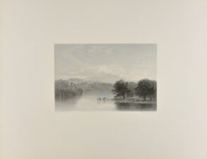 River Landscape with Mountains