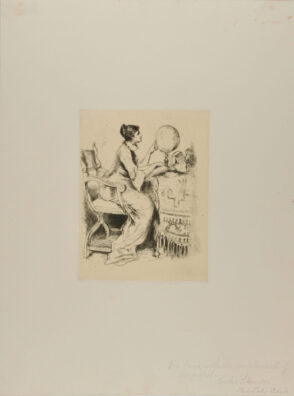 Girl at a Table, Studying a Globe