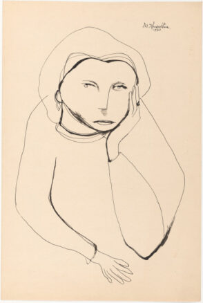 Woman Holding Up Her Head