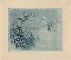 Bookplate: Butterfly and Dragonfly