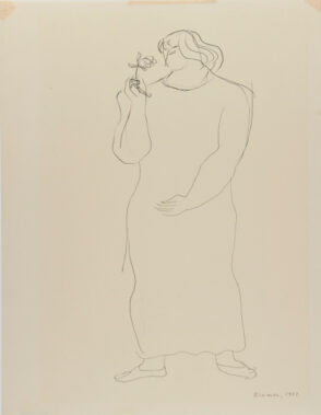 Woman Holding a Flower