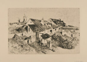 Vue de Maisons avec Deux Moulins