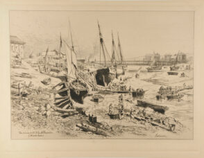 Un Vieux port de la Normandie (marée basse)