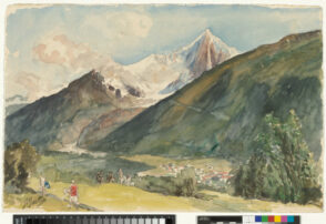 La Verte et les Drus vus fu chemin du Mulet (massif du Mont Blanc)