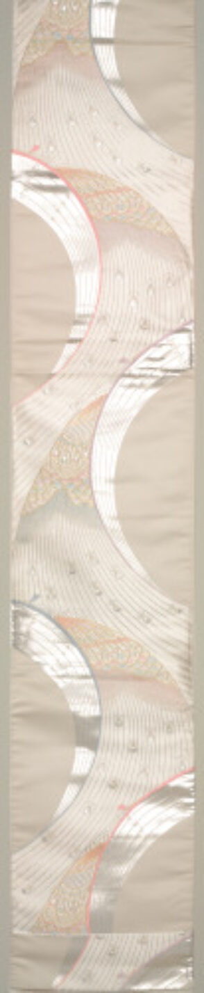 Fukuro Obi with Stylized Peacock Tail