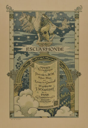 Title page from the book “Jules Massenet, Esclarmonde: ope´ra romanesque (Paris: G. Hartmann, 1889)”