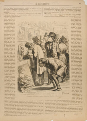 Une Salle de l’hôtel Drouot, un jour d’exposition.