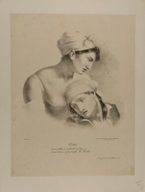 Studies of Heads for the Two Adult Figures in “The Unhappy Family’