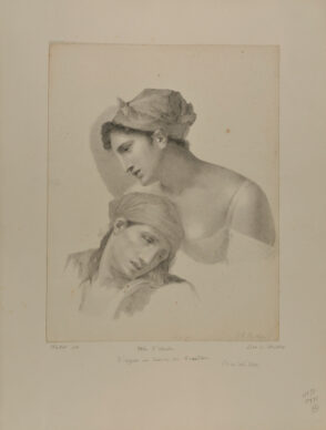 Studies of Heads for the Two Adult Figures in “The Unhappy Family’