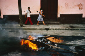 Body Being Burned by the Red Cross to Prevent the Spread of Disease, Masaya