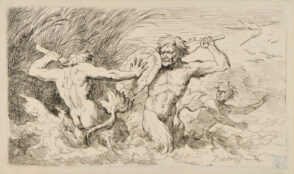 Satyr, Bacchante, Battling a Sea Monster