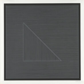 Nine Geometric Figures (White Lines on Black)