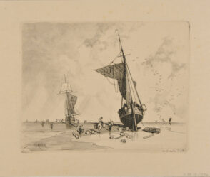 Boats Docked at Low Tide