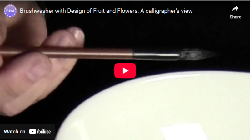Brushwasher with Design of Fruit and Flowers: A calligrapher’s view