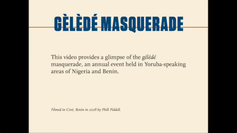Gelede Masquerade
