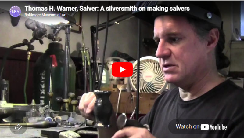 Thomas H. Warner, Salver: A silversmith on making salvers